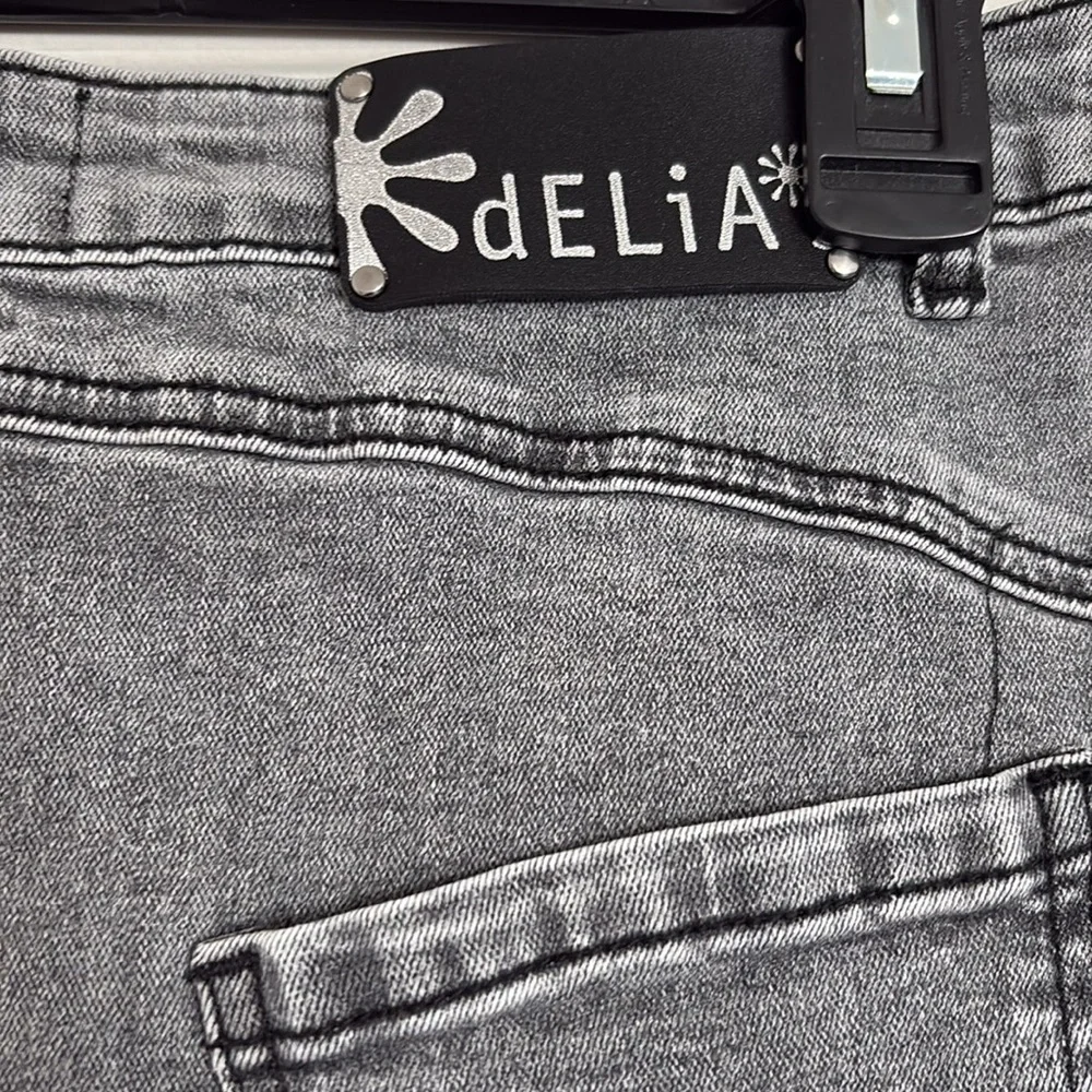 Delia’s Dolls Kill Gray Denim Maxi Skirt Slight Cargo Pockets NWOT✨Sz Small - Picture 6 of 7